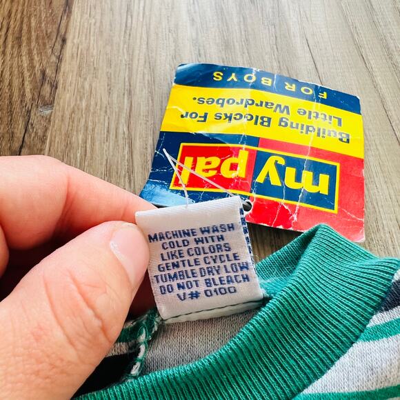 MyPal Green Striped Long Sleeve Jumper One-Piece – 18 Months - Picture 2 of 4